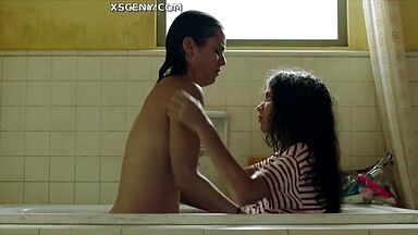 Bathing teen