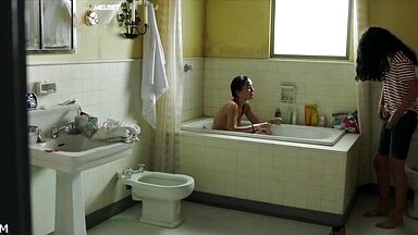 Bathing teen