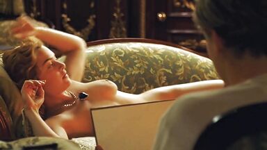 Kate Winslet left to be painted