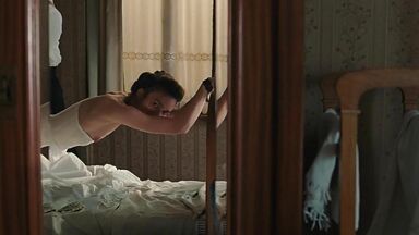 Keira Knightley spanked on the sofa