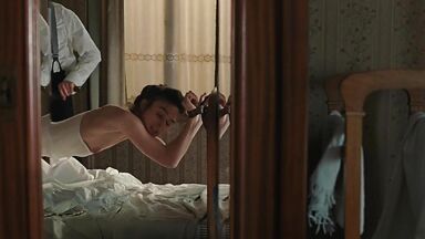 Keira Knightley spanked on the sofa