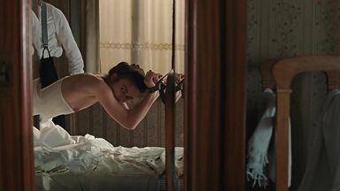 Keira Knightley spanked on the sofa