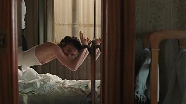 Keira Knightley spanked on the sofa
