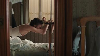 Keira Knightley spanked on the sofa