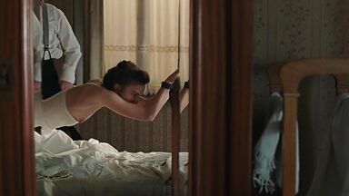 Keira Knightley spanked on the sofa