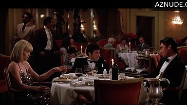 Michelle Pfeiffer she looks sexy at a restaurant table