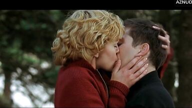 Charlize Theron having sex in the woods