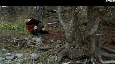 Charlize Theron having sex in the woods