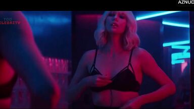Sofia Boutella and Charlize Theron having sex in the king's bed
