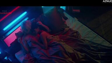 Sofia Boutella and Charlize Theron having sex in the king's bed