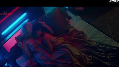 Sofia Boutella and Charlize Theron having sex in the king's bed