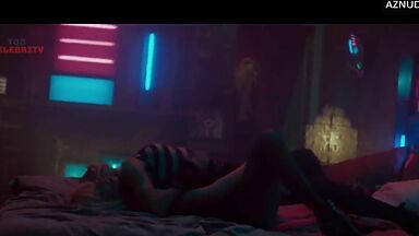 Sofia Boutella and Charlize Theron having sex in the king's bed