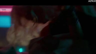 Sofia Boutella and Charlize Theron having sex in the king's bed