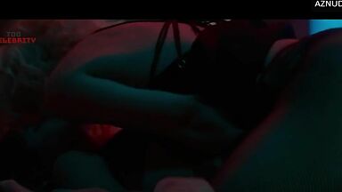 Sofia Boutella and Charlize Theron having sex in the king's bed