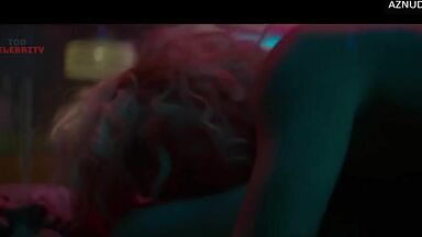 Sofia Boutella and Charlize Theron having sex in the king's bed