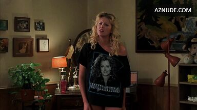 Charlize Theron in a loose T-shirt