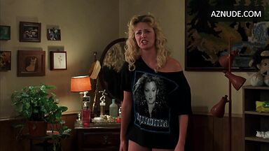 Charlize Theron in a loose T-shirt