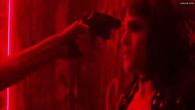 Sofia Boutella and Charlize Theron having sex in a club bathroom