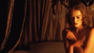Keira Knightley having sex in a king-size bed