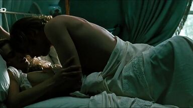 Keira Knightley and Naoko Watanabe having intense sex in bed