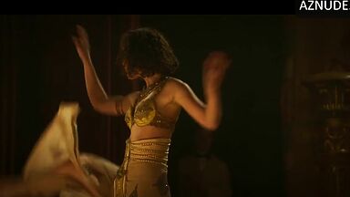 Keira Knightley and Denise Gough egyptian dance and a kiss at the end