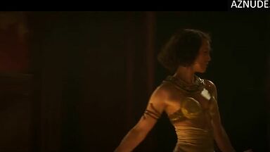 Keira Knightley and Denise Gough egyptian dance and a kiss at the end