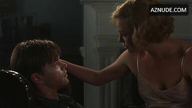 Charlize Theron french kissing a stranger
