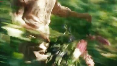Keira Knightley emerges from a well wet