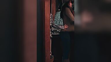 Showing butt