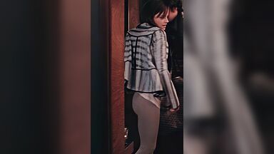 Showing butt