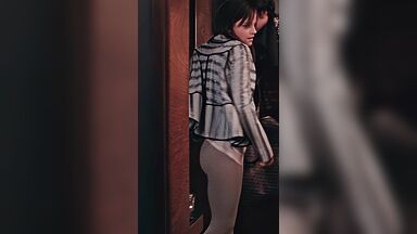 Showing butt