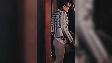 Showing butt