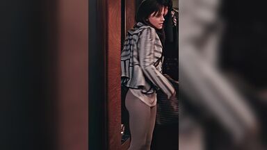 Showing butt
