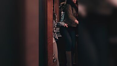 Showing butt