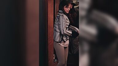 Showing butt