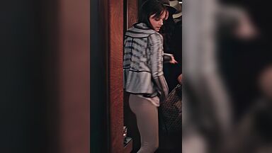 Showing butt