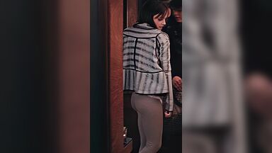 Showing butt