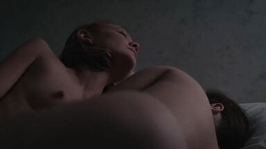 Older lesbian licks a young girl's pussy