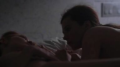 Older lesbian licks a young girl's pussy