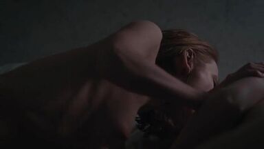 Older lesbian licks a young girl's pussy