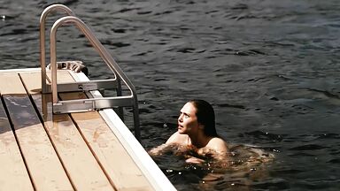 Naked from water