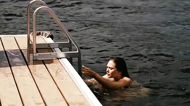 Naked from water