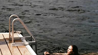 Naked from water