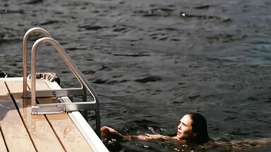 Naked from water