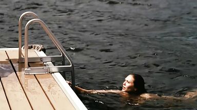 Naked from water