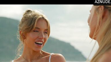 Sydney Sweeney and Hadley Robinson in Bikini in Anyone But You