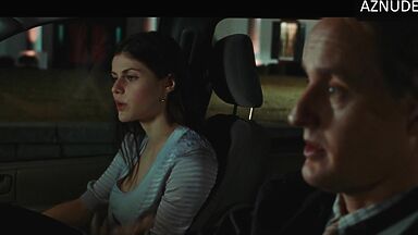 Sexy girl in car