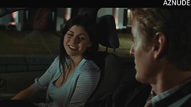Sexy girl in car