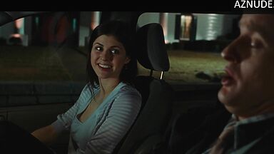 Sexy girl in car
